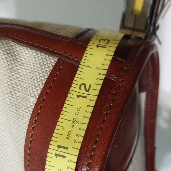 Brahmin Vintage Canvas and Leather Mini Tote - Picture 11 of 12